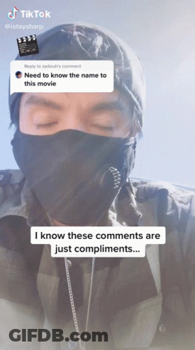 Man With Face Mask Needs Movie Name GIF