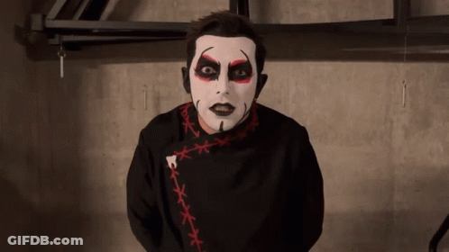 Man With Face Paint And Danhausen Name GIF