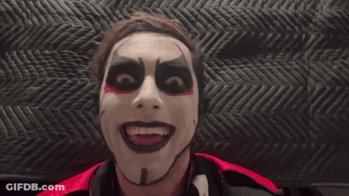 Man With Face Paint At Backlash GIF