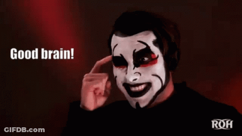Man With Face Paint Good Brain GIF