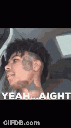 Man With Face Tattoo Sitting In Car Says Yeah Aight GIF