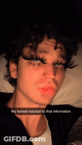 Man With False Eyelashes My Honest Reaction GIF
