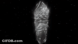 Man With Feather On Forehead Under Starry Sky GIF