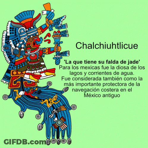 Man With Feathered Headdress And Tlaloc GIF
