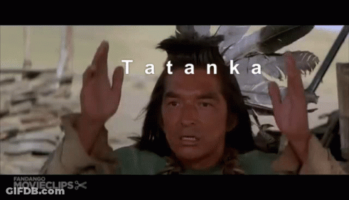 Man With Feathers Giving Middle Finger Tatanka GIF