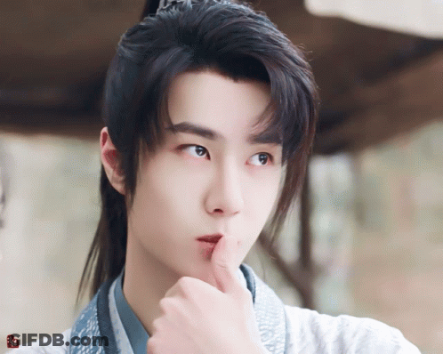 Man With Finger On Mouth GIF