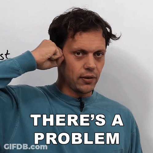 Man With Fist In Ear There's A Problem GIF