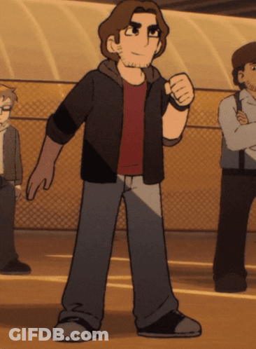 Man With Fist Up GIF