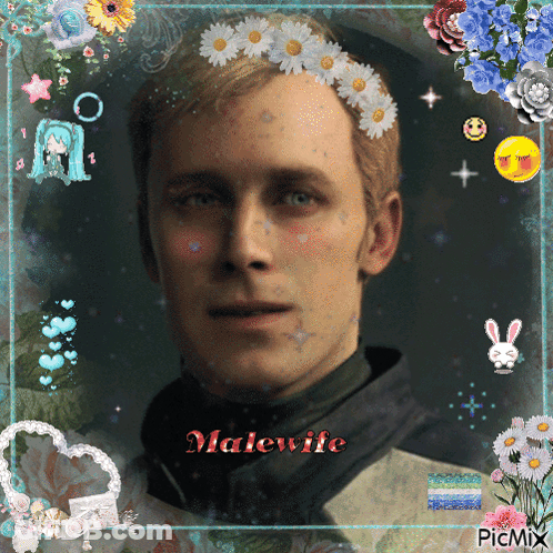 Man With Flower Crown Malewife GIF