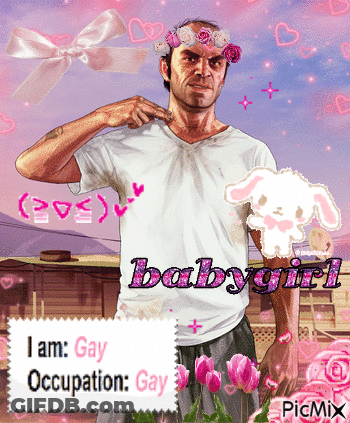 Man With Flower Crown Saying I Am Gay GIF