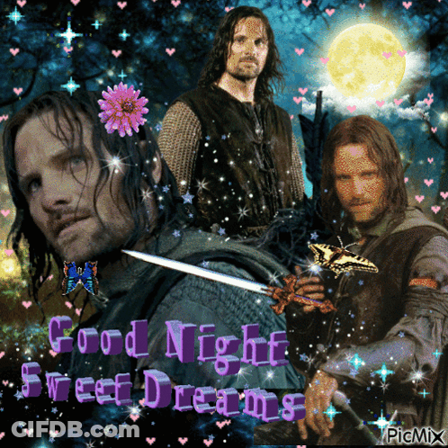 Man With Flower In Hair Saying Good Night Sweet Dreams GIF
