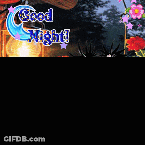 Man With Flowers And Good Night GIF