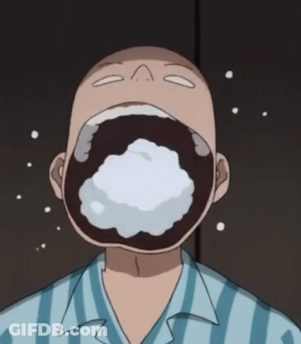 Man With Foam Coming Out Of Mouth GIF