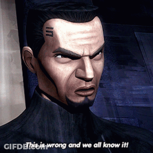 Man With Forehead Tattoo Saying This Is Wrong GIF
