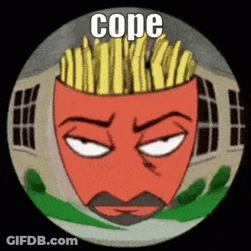 Man With French Fries On Head Cope GIF