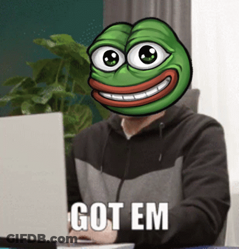 Man With Frog On Head Saying Gotem GIF