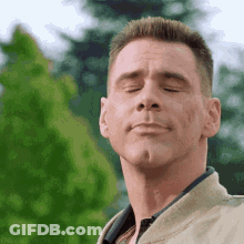 Man With Funny Face Eyes Closed Mouth Open GIF