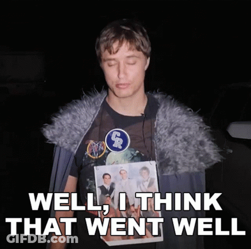 Man With Fur Coat Well I Think That Went Well GIF