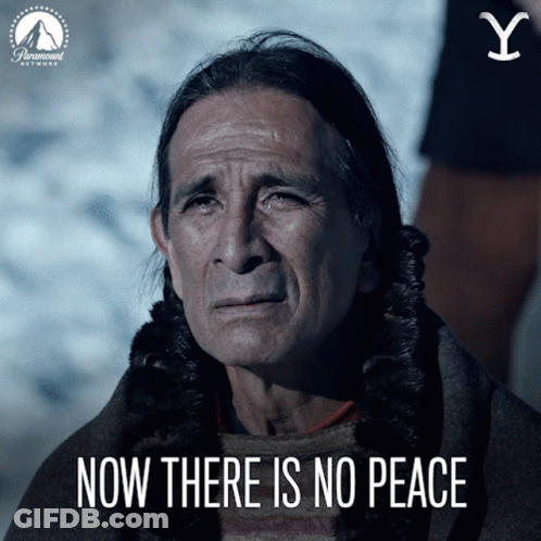 Man With Fur Collar Saying Now There Is No Peace GIF