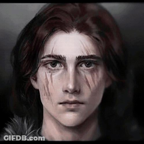 Man With Furry Collar Close Up GIF