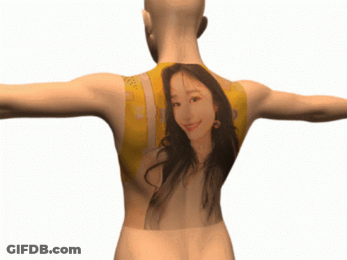 Man With Girl Picture On Back GIF