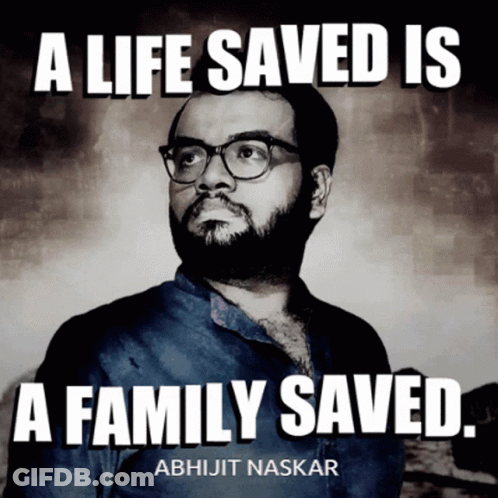 Man With Glasses A Life Saved Is A Family Saved GIF