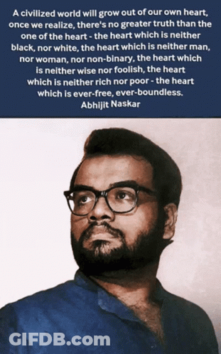 Man With Glasses Abhijit Naskar Quote GIF