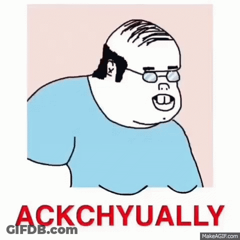 Man With Glasses Ackchyually GIF