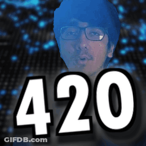 Man With Glasses And 420 GIF