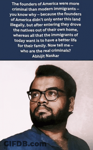 Man With Glasses And Abhijit Naskar Quote GIF