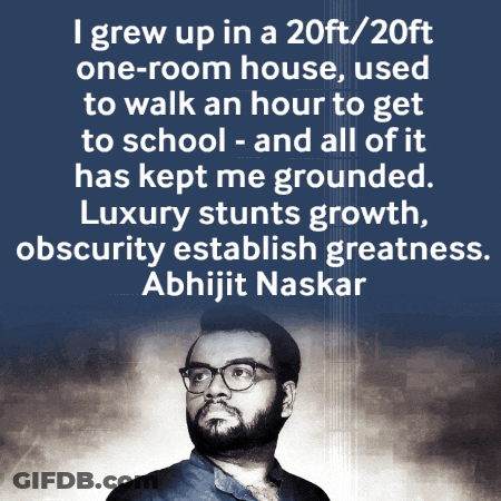 Man With Glasses And Abhijit Naskar Quote GIF