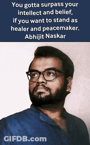 Man With Glasses And Abhijit Naskar Quote GIF