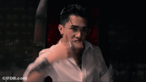 Man With Glasses And Arm Tattoo Making Funny Face GIF