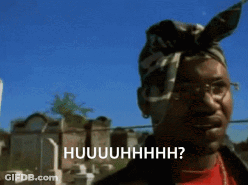 Man With Glasses And Bandana Says Huuuhhhh GIF