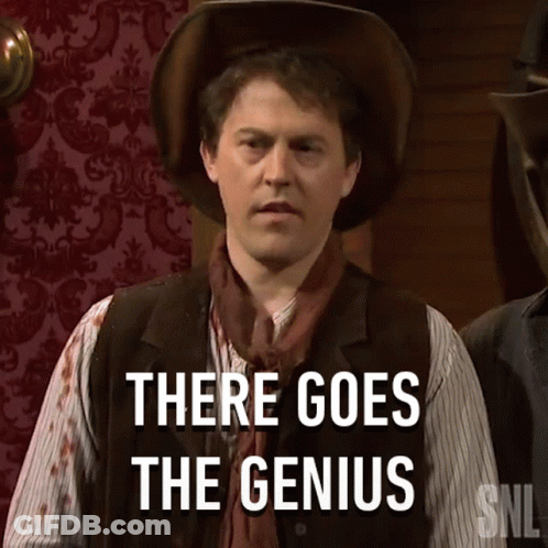 Man With Glasses And Bandana Says I'm Not Genius GIF