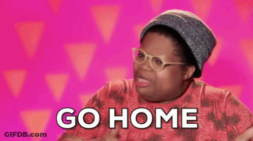 Man With Glasses And Beanie Saying Go Home GIF