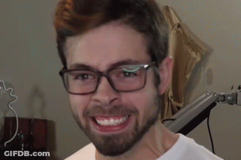 Man With Glasses And Beard Funny Face GIF