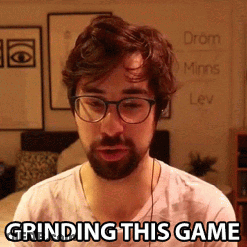 Man With Glasses And Beard Grinding Game GIF