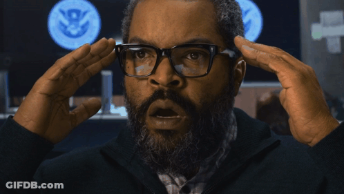 Man With Glasses And Beard Holding Head GIF