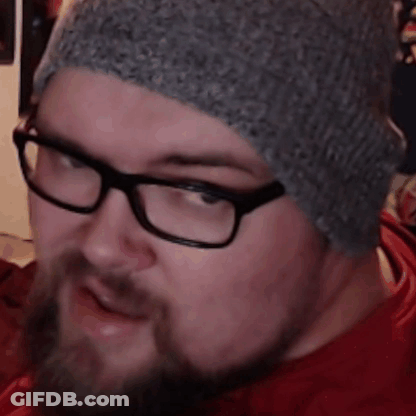 Man With Glasses And Beard In Beanie GIF