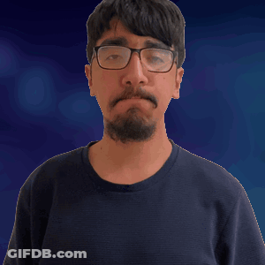 Man With Glasses And Beard In Blue Shirt GIF