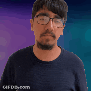 Man With Glasses And Beard In Blue Shirt GIF