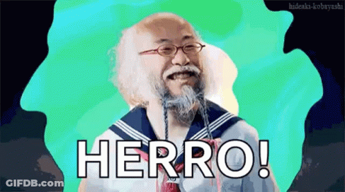 Man With Glasses And Beard In Sailor Outfit Herro GIF
