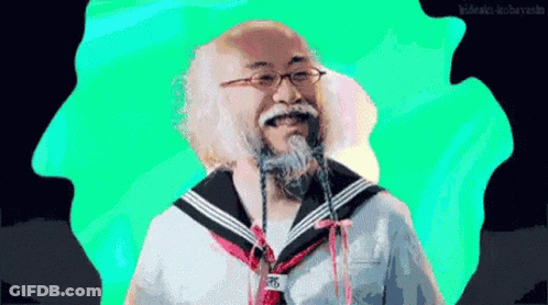 Man With Glasses And Beard In Sailor Suit GIF