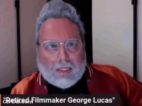 Man With Glasses And Beard Interviewed By George Lucas GIF