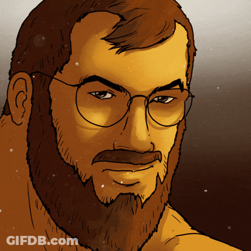 Man With Glasses And Beard GIF