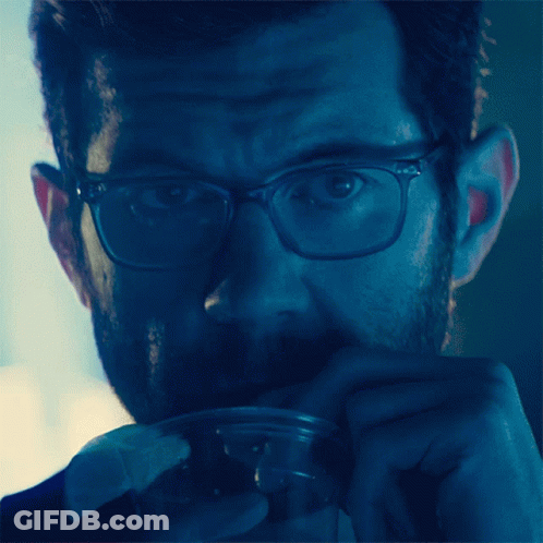 Man With Glasses And Beard Making Face GIF