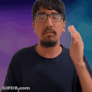 Man With Glasses And Beard Making Gesture GIF