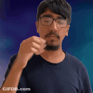 Man With Glasses And Beard Making Gesture GIF