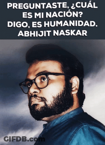 Man With Glasses And Beard On Abhijit Naskar Poster GIF